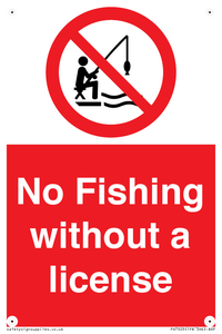 No Fishing without a license